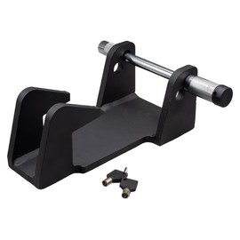 Mytee Products Gooseneck Trailer Lock w/Adjustable 3/4" Dual Pin, Black Powder Coated Gooseneck Hitch Lock for Heavy-Duty Trailers, Livestock Haulers & RVs