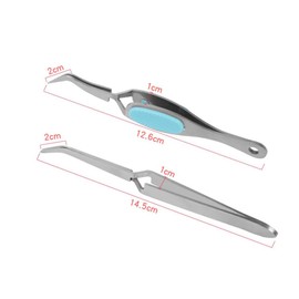 VICASKY 2pcs Nail Shaping Tweezers Cuticle Pusher for Toenail Treatment Nail Care
