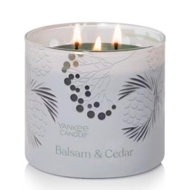 Balsam & Cedar Yankee 3-Wick Decorative Signature Tumbler Candle