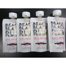 Brown Sugar 4 POUCHES BEACH BLACK RUM ADVANCED 400X BRONZER 3.4 OZ  TANNING LOTION