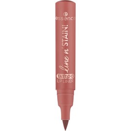 essence line n' STAIN! TATTOO LIP LINER, 02, brown, long-lasting, defining, colouring effect, colour-intensive, pack of 3 (3x2.5ml)