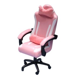 F Fityle 1/6 Miniature Gaming Chair Office Game Chair,Pretend Play,Decoration Action Figures Accessory for 12inch Men Figures, pink