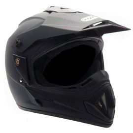 MMG Adult Motorcycle Off Road Helmet DOT - MX ATV Dirt Bike Motocross UTV - with Goggles (Matte Black, X-Large)