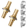 Napredak 1/2 inch Brass Hose Barb Bulkhead Fitting for Water