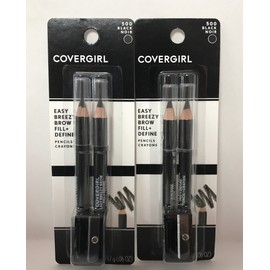 COVERGIRL (2) COVERGIRL Easy Breezy Brow Fill + Define Pencil-500 Black-2ct. Each