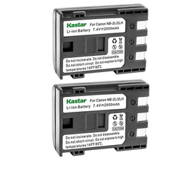 Kastar Battery (2-Pack) for Canon NB-2L NB-2LH NB-2L12 NB-2L14 NB-2L24 and PowerShot G7 G9 S30 S40 S45 S50 S60 S70 S80 DC410 DC420 VIXIA HF R10 HF R100 HF R11 EOS 350D 400D Digital Rebel XT Xti