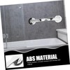TEHAUX Wall Mounted Bathroom Safety Grab Bar Large Silver Suction