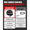 FIERYRED 3/16inch 50FT 8500LBS Synthetic Winch Rope Cable Kit with