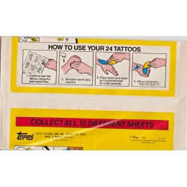 Smurf Tattoos Sheet of 24 TOPPS Peyo Schlumpf Schtroumpf Pitufo 80s Kids Cartoon