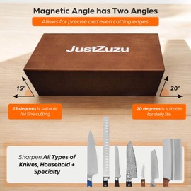 Rolling Knife Sharpener Kit – Premium Knife Sharpener Tool with Diamond and Ceramic Stones for All Steel Hardness, Adjustable Knife Sharpening Tool for 15 & 20 Degrees – Ideal for Kitchen Knives