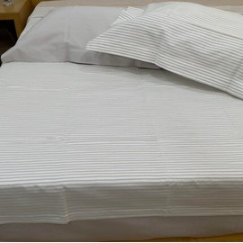 Organic Cotton Long Staple Silky Soft Single Pick Sateen Bed Sheet Set - Luxurious & Premium Hotel Quality - GOTS Certified - Printed & Dyed Combination - Deep Pocket - Easy Care - Queen