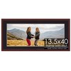 13.5x40 Frame with Mat - Brown 16x43 Frame Wood Made