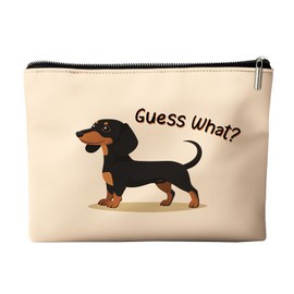 Kosmetiktasche mit Dackel-Motiv, Doppelseitige Schminktasche, Wasserabweisendem Polyester Make Up Tasche, Leicht Reißfest, Für Reise Gym Täglichen Gebrauch