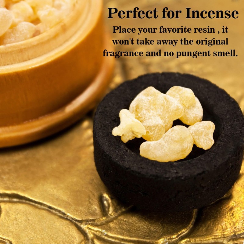 MAQIHAN 50PCS Incense Charcoal Briquettes - Charcoal Tablets Incense Burner