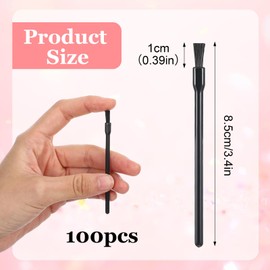 HJZHII 100 PCS Lip Brushes Disposable, Nail Polish Brushes Eyebrow Brush Lip Wand Lips Applicators Lips Gloss Wands Multifunctional Makeup Brush for Women