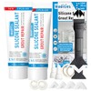 8Oz Clear Waterproof Caulk & Seal Silicone Sealant, Wadities Tile
