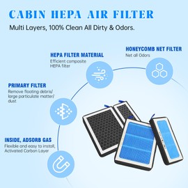 MASHA HEPA Cabin Air Filter for Toyota Tundra Sequoia Avalon C-HR Crown RAV4 Prius,with Activated Carbon Replacement Air Filters