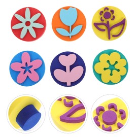 6 Pcs EVA Painting Sponges Foam Painting Stamper, Painting Sponge Seal DIY Painting Sponge Stamps, Paint Drawing Sponges for Early Learning,Random Color