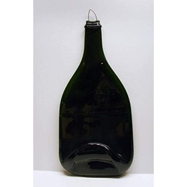 UpCycled Extra Large Green Champagne Bottle Melted Flat for Cutting or Cheese Board or Trivet