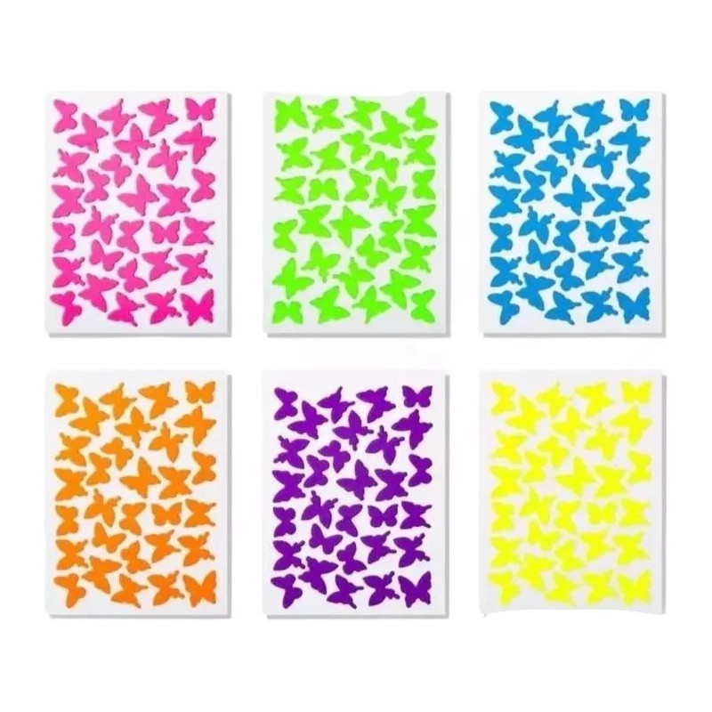 KFMX Calcomanías Para Uñas Neón Nail Stickers 12 Pzas Decoración