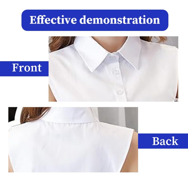 FunnAura White Detachable Collar, Universal Fake Collar for Women Men