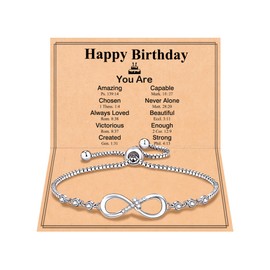 Eryuor Birthday Girl 10 11 12 13 14 16 18 15 Year Old Girl Gift Ideas Sweet 16 10th 13th 16th 18th 21st Birthday Decorations for Teen Girls Her Happy Birthday Presents Bracelet