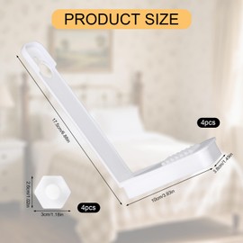 lasuroa 4pcs Bed Sheet Holder Clips, Non-Slip Locking BedSheet Holders & Fasteners Fit for Mattresses Over 6 Inch, Easy to Install & Detach