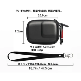 For gopro Camera Bag Protective Case Hard Shell Travel Organizer Compatible with GO PRO HERO13/12/11/10/9 & Osmo Action insta ace pro, Black, Camera Protective Case
