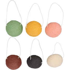 Esponja Facial Konjac de 6 Piezas, Biodegradable Juego de Esponja Konjac para Limpieza Profunda de Poros Y Exfoliación para Todo Tipo