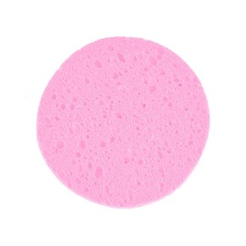 AKOAK 5 Pcs Round Makeup Sponge  Wood Pulp Sponge Makeup Remover Facial Cleansing Sponge Skin Care Tool (Pink)