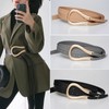 OYUEGE Women Horseshoe Buckle Belt Thin U-Shaped Wasit Belts For