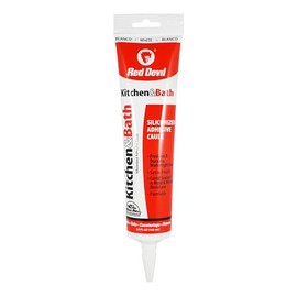 Red Devil Red Devil 0405 Duraguard Kitchen & Bath Siliconized Acrylic Caulk, 5.5 oz. Squeeze Tube, White, 1 Pack, Made in USA
