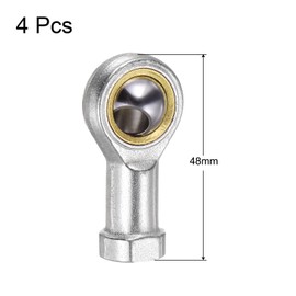 sourcing map 4pcs SI8TK PHSA8 M8 Female Rod End Bearing M8x1.25 Right Hand Thread, Self-Lubricating Joint Rod Ends, Includes Jam Nut
