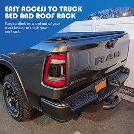 GLOBLED Hitch Step for 2 Inch Hitch Receiver Towing Bar Bumper Step Rear End Guard Protector for Pickup Truck SUV