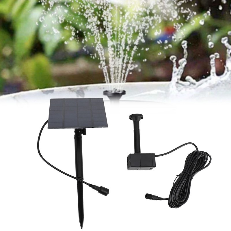Solar Powered Water Pump Kit Powerful Jet Watering Pond Pump