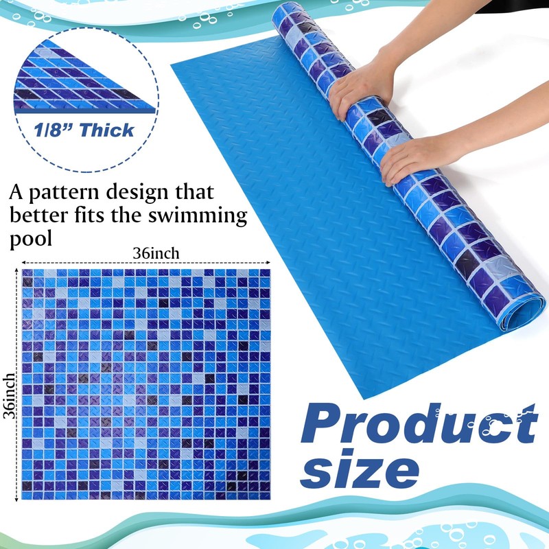 Drydiet 36" X 36" Above Ground Pool Ladder Mat, Swimming