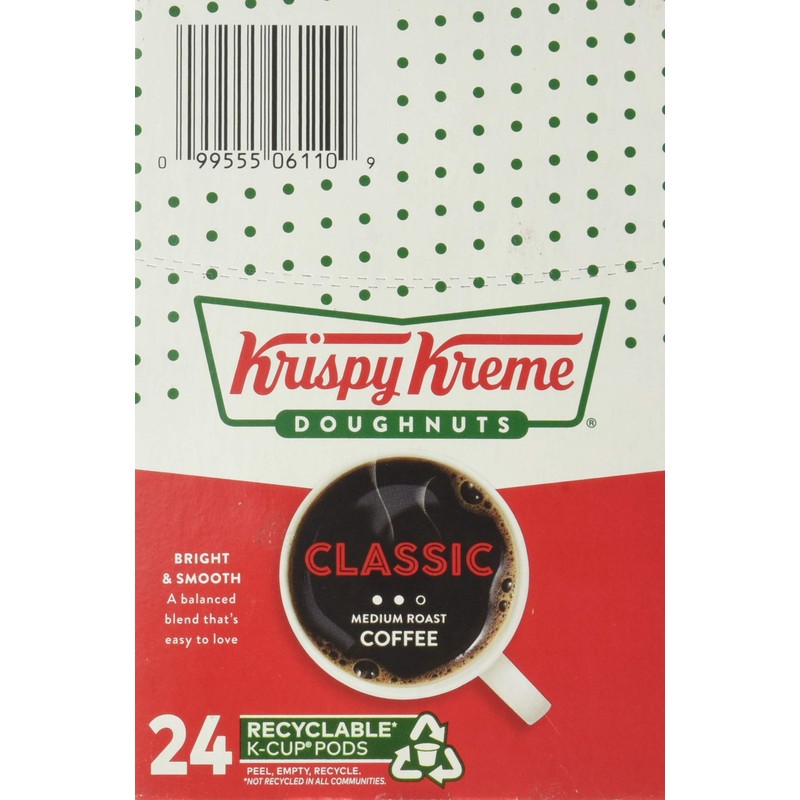 Krispy Kreme Classic, Single-Serve Keurig K-Cup Pods, Medium Roast Coffee,