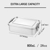 DAITET Leak-Proof Lunch Box Stainless Steel Bento Lunch Food Box