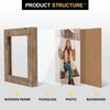TOFOREVO 4x4 Picture Frames Set of 6 Rustic Wood Grain
