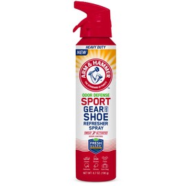 Arm & Hammer™ Sport Gear & Shoe Refresher Spray, Heavy Duty Odor Defense for Sports Gear and Footwear, Deodorizer for Gym Bags, Boxing Gloves, Hockey Equipment, and Football Pads (6.7 oz)