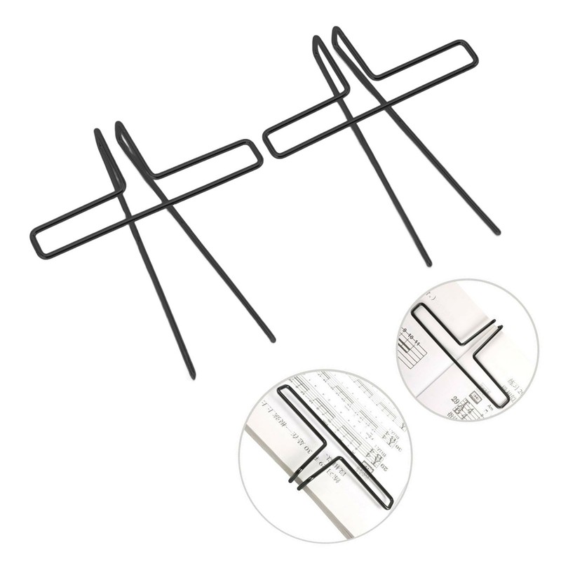 10pcs Book Page Clip Electroplated Stainless Steel Piano Sheet Book