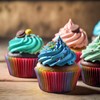TRUSBER Cupcake Liners, 100 pieces Rainbow Baking Cups Paper Muffin