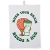 Hippowarehouse when your brain needs a hug Tea Towel Eco