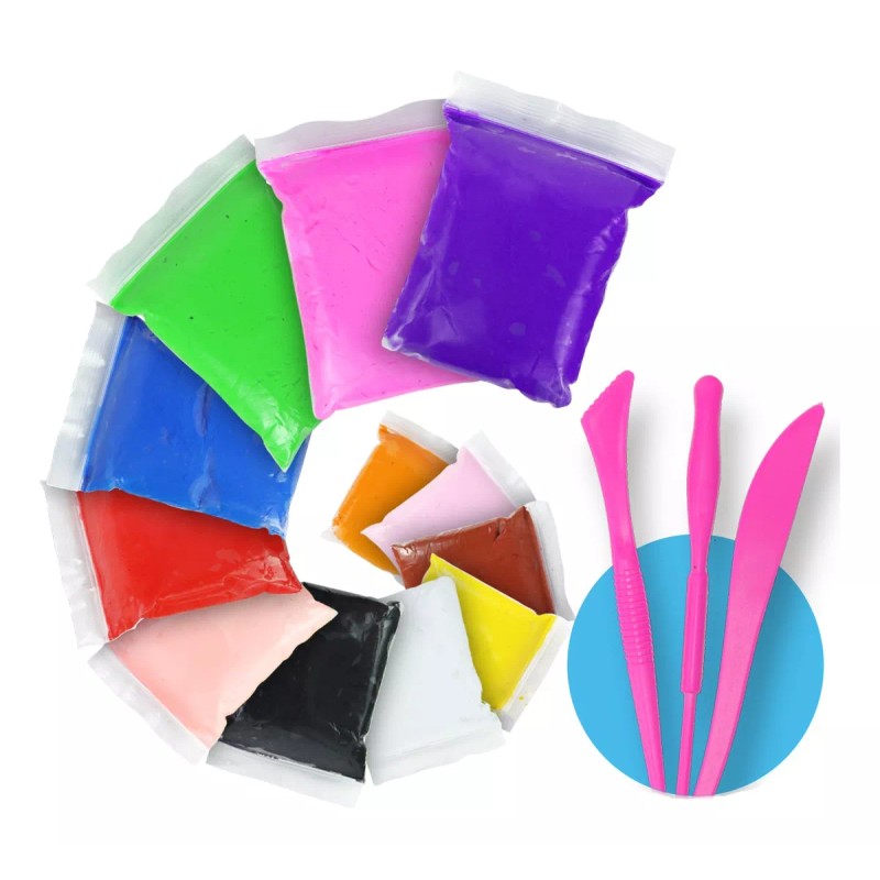 Super Carly Foamy Moldeable Manualidades 12 Colores Plastilina