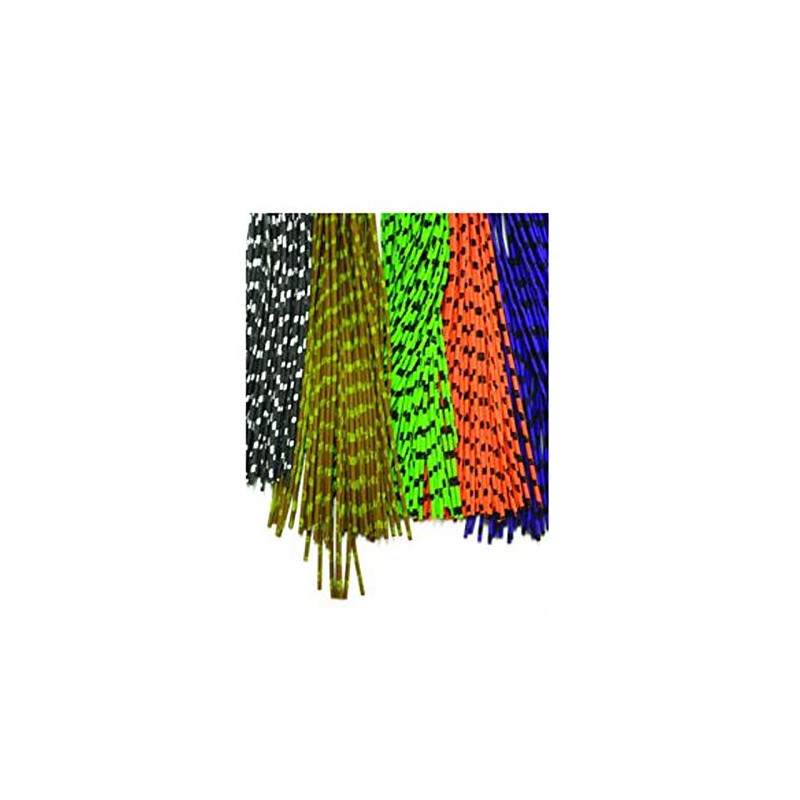 Wapsi Barred Round Rubber - Medium White/Chartreuse/Black