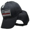 Trade Winds Black USA Thin Red Line Cap Low Profile