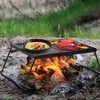 REDCAMP Folding Campfire Grill Heavy Duty Steel Grate, Portable Camp