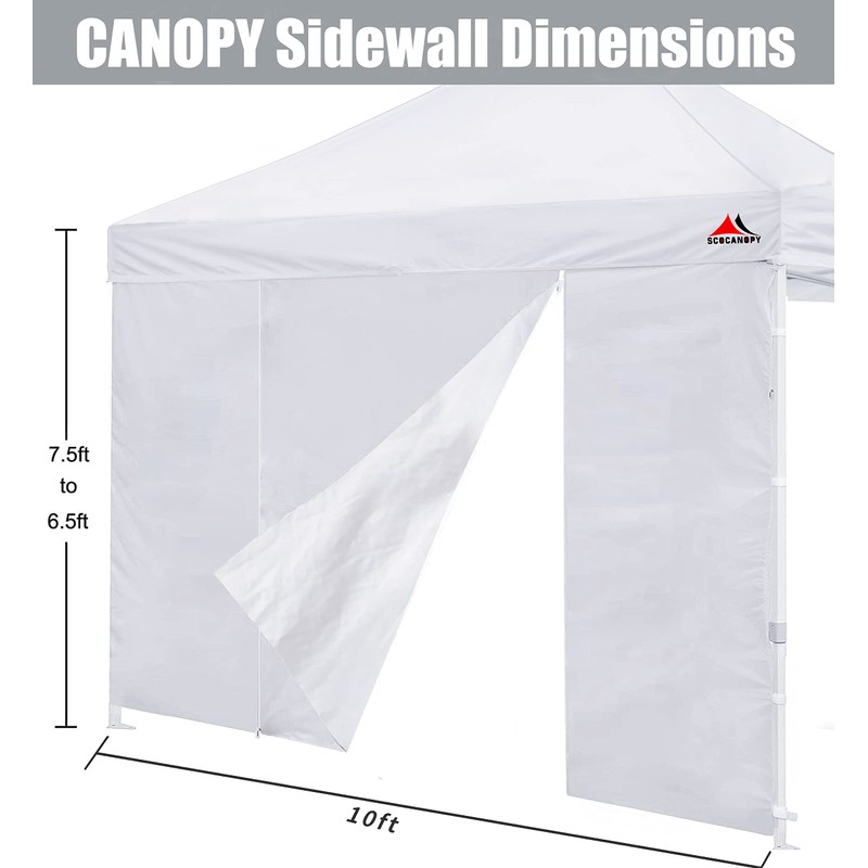 SCOCANOPY Canopy Door for 10x10 Canopy Frame,1 Pack Sidewall Only,Grey