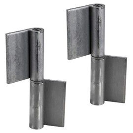 Gedotec Hinges for Welding, Pack of 2, Weld-On Tape for Metal Doors, Weld-On Hinge Height 100 mm, DIN Right, Heavy Duty Hinge for Garden Gates and Machines, Gate Hinge for Steel Gates