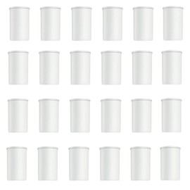 30 Pieces Film Canisters, Plastic Canisters, Film Cans with Lids, Film Cans with Lids for Science Activities, White Plastic Canisters, Canisters for Camera Films, Film Roll Storage